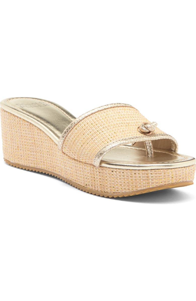 Donald Pliner Silli Wedge Sandal, Main, color, Platino