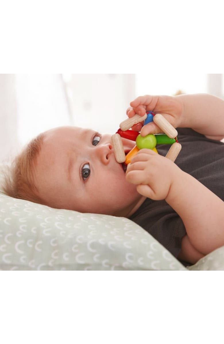 HABA Wooden Carousel Grasping Toy Baby Rattle and Teether, Sensory Toy for Babies 6-18 Months, German-Made Baby Gift & Teething Ring, Alternate, color,