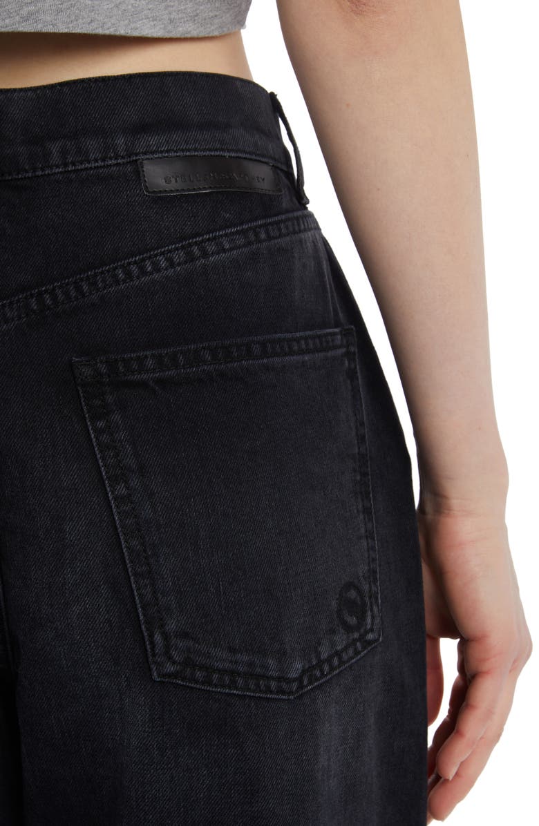 Stella McCartney Imitation Pearl Embellished Straight Leg Jeans, Alternate, color,