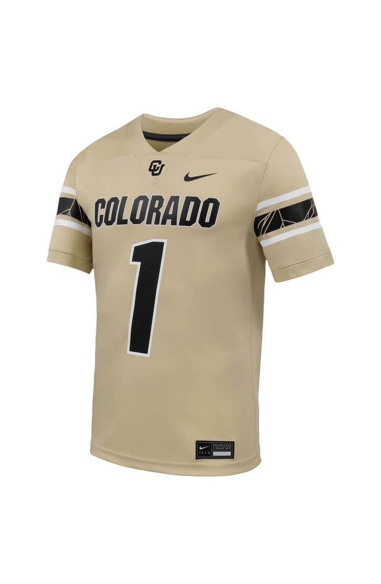 Nike Men's Nike #1 Gold Colorado Buffaloes Football Game Jersey, Alternate, color, Gold
