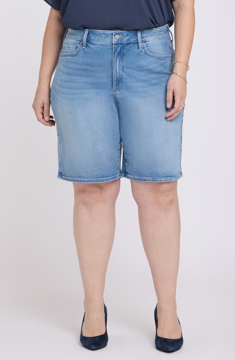 NYDJ Lilly Relaxed Long Denim Shorts, Main, color, Blue Valley