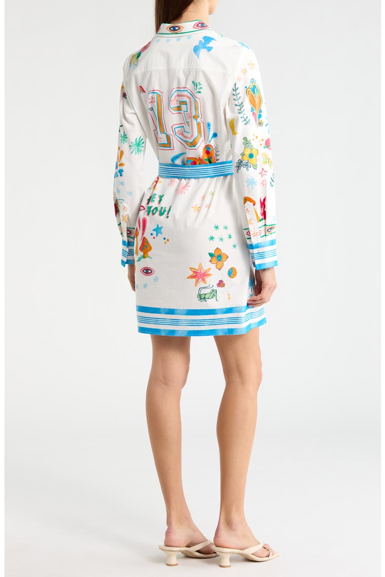 The Frenchie Long Sleeve Shirtdress, Alternate, color, FREAK OUT