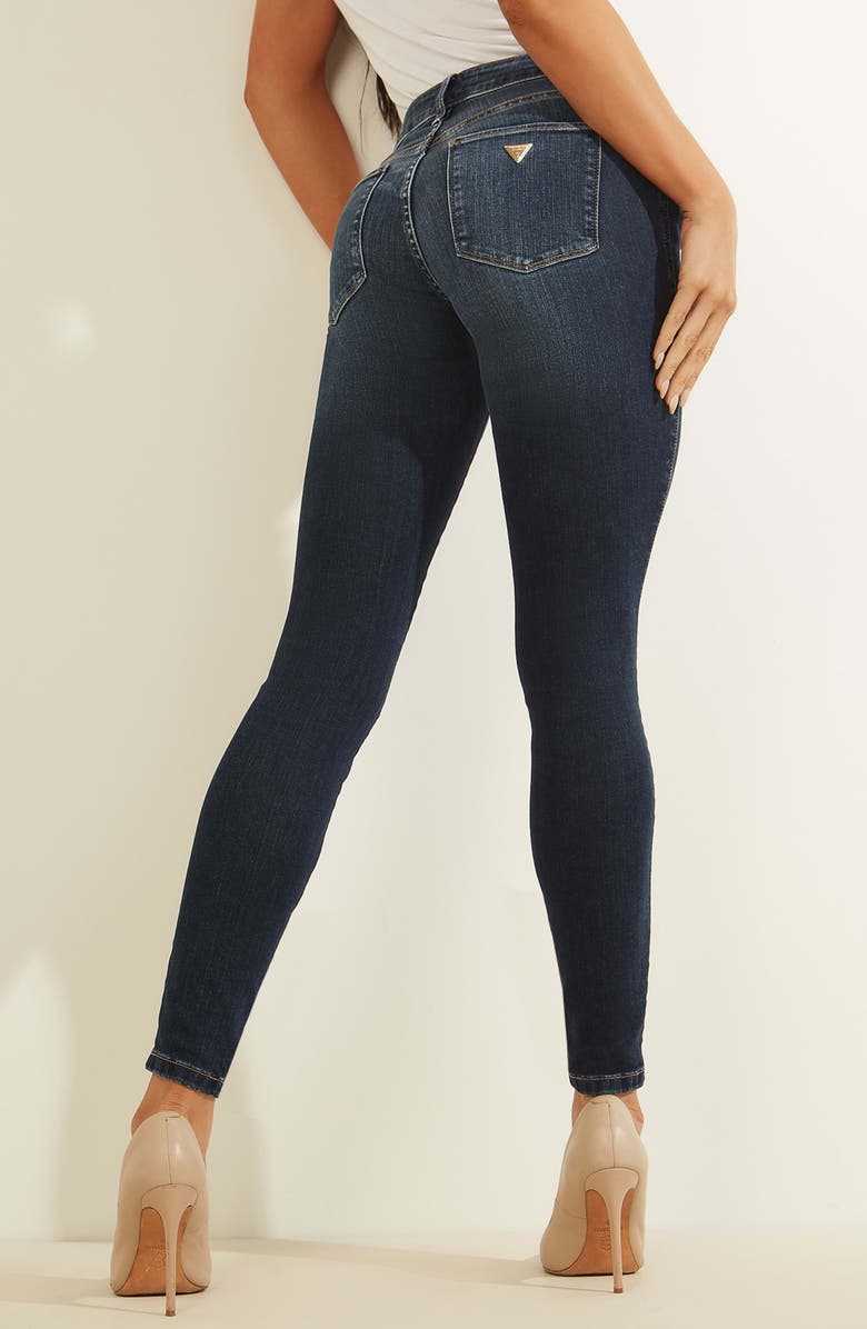 GUESS Sexy Curve Skinny Jeans, Alternate, color, Cumb-Brown