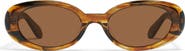 QUAY Felt Cute 52mm Round Sunglasses