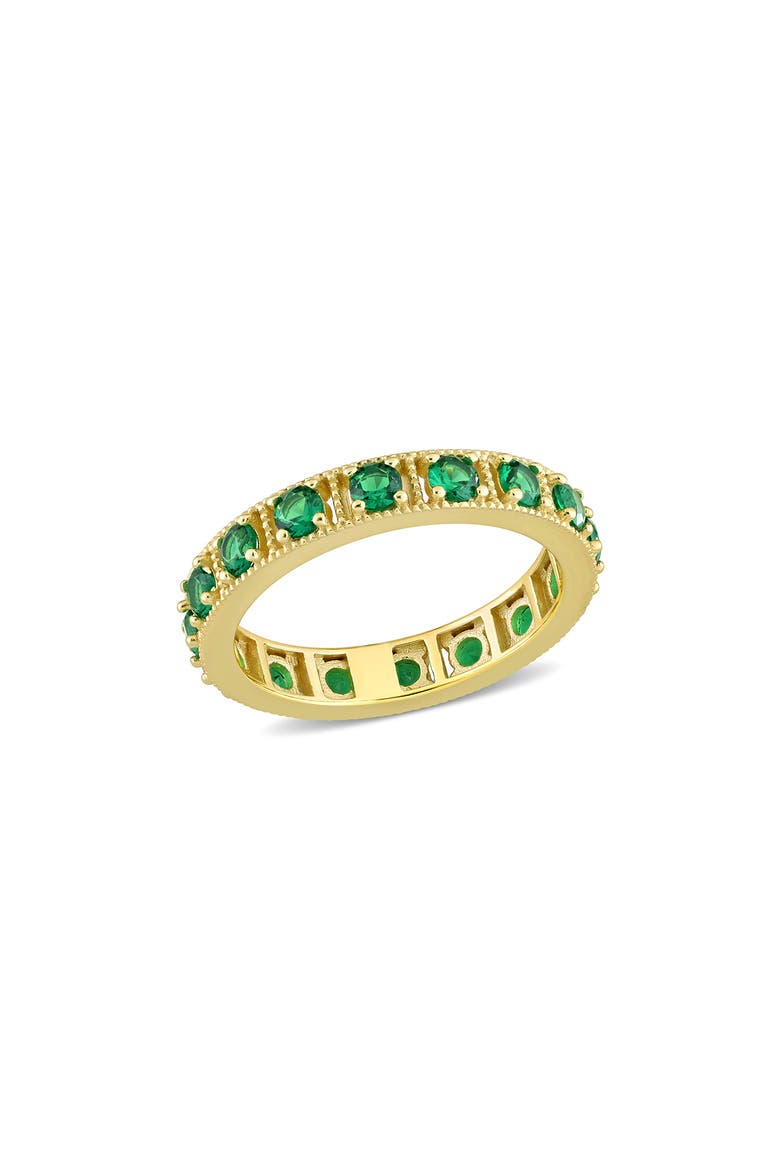Polished Cubic Zirconia Band Ring, Main, color, GREEN