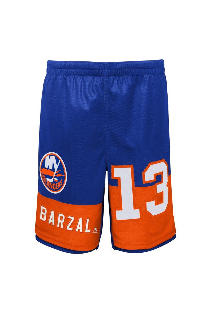 Outerstuff Youth Mathew Barzal Royal New York Islanders Pandemonium Name & Number Shorts, Alternate, color, 