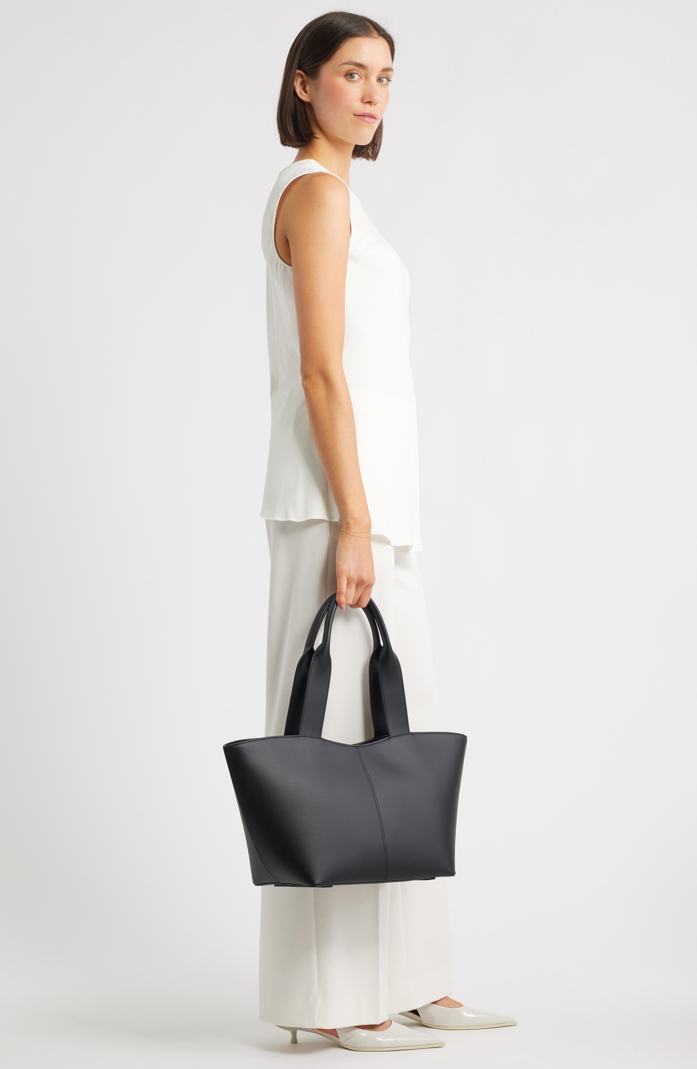 Freja New York Bleecker Faux Leather Tote, Alternate, color, 