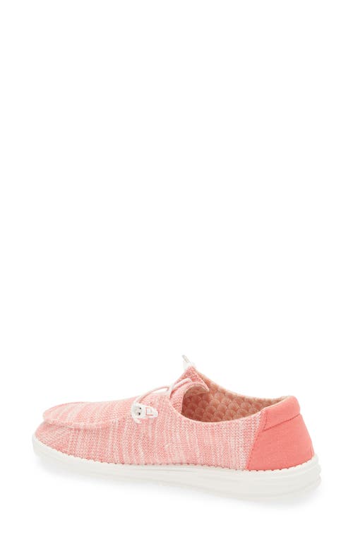 Hey Dude Wendy Stretch Slip-on Moc Toe Shoe In Coral Pearl