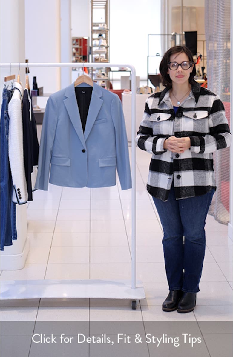 Slim Fit Stretch Wool One Button Blazer, sales video thumbnail