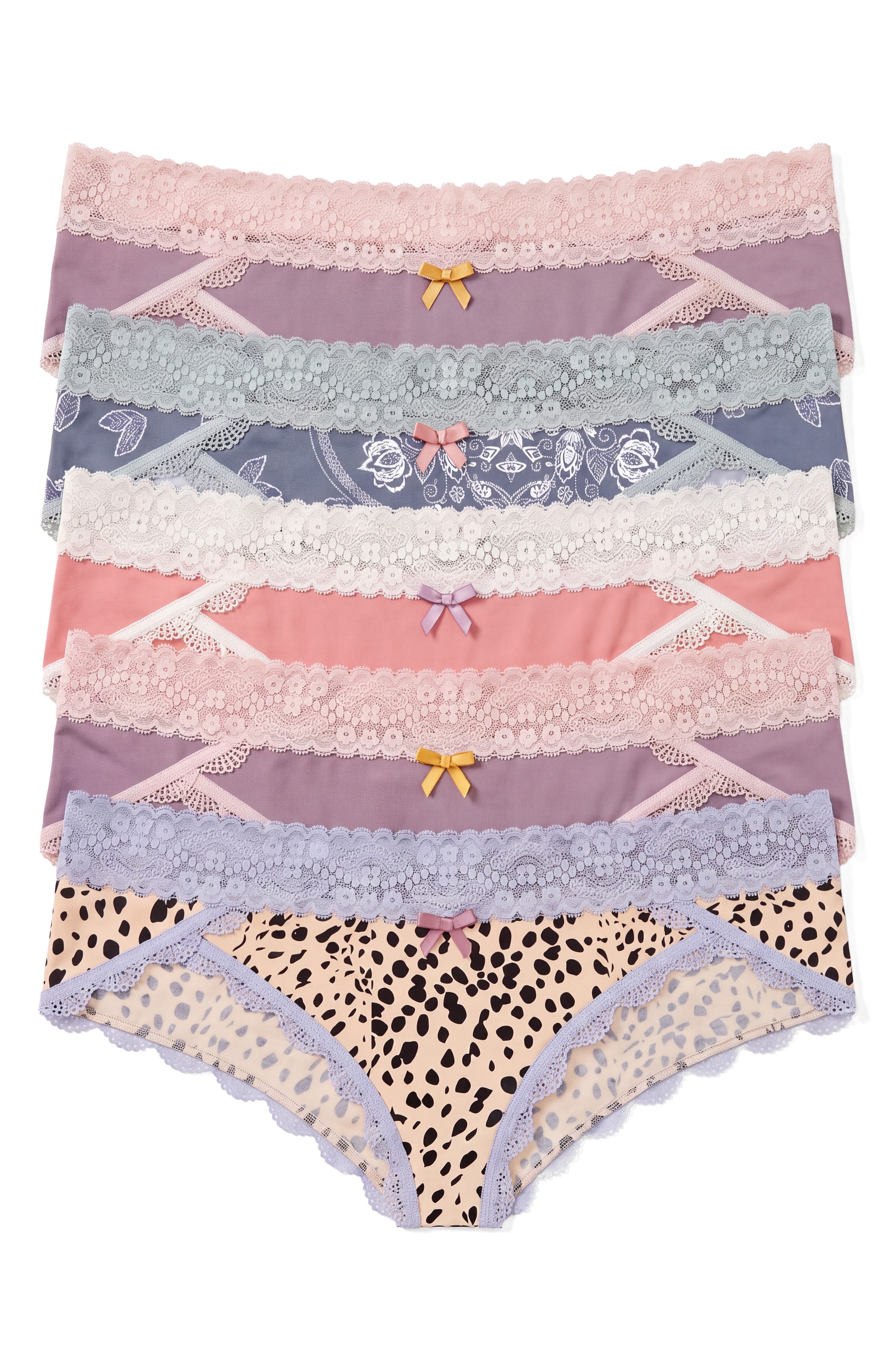 Ahna 5-Pack Lace Low Rise Hipster Panties