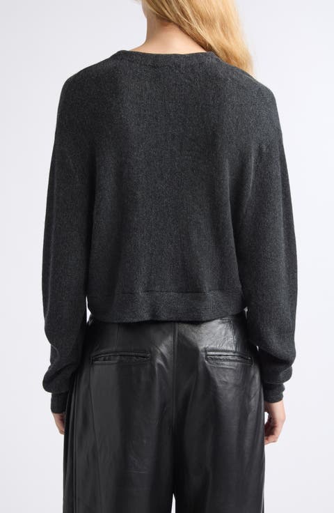 Cropped Merino Wool Cardigan