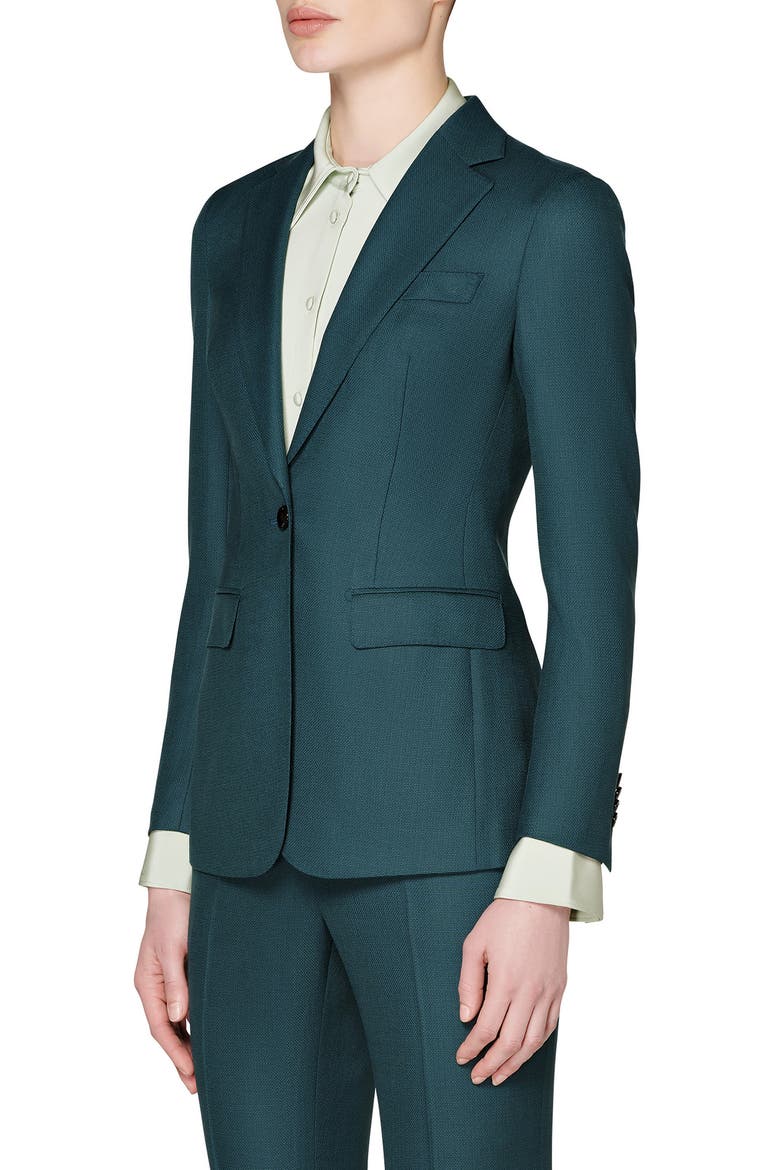 Cameron Wool Suit Jacket, Alternate, color, TEAL