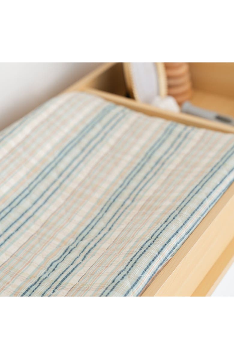 CRANE BABY Plaid Quilted Cotton Changing Pad Cover, Alternate, color, Beige