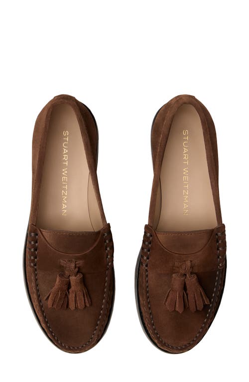 Stuart Weitzman Lottie Tassel Loafer In Brown