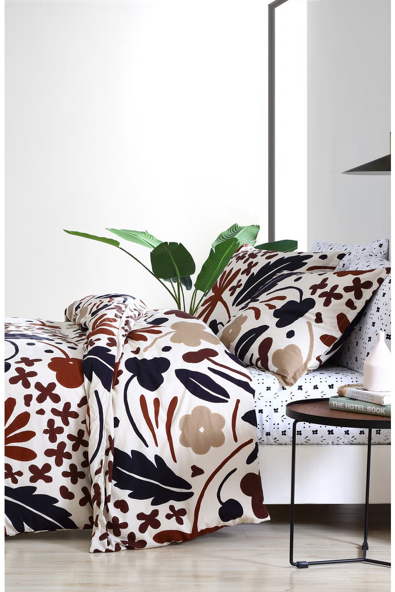 Suvi Duvet Cover & Sham Set, Alternate, color, BROWN