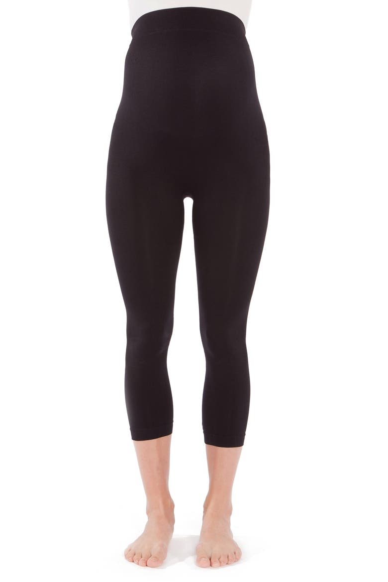 2-Pack Seamless Maternity Capri Leggings, Main, color, BLACK