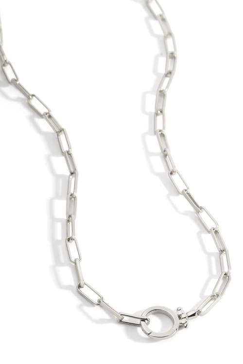 Mint & Lily Mint Paperclip Necklace In Silver