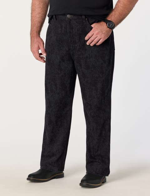 Big & Tall Ink Wash Loose-Fit Jeans