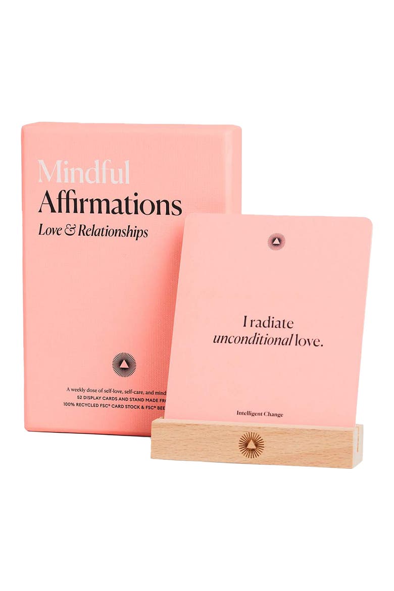 Mindful Affirmations Love & Relationship Cards, Main, color, PINK