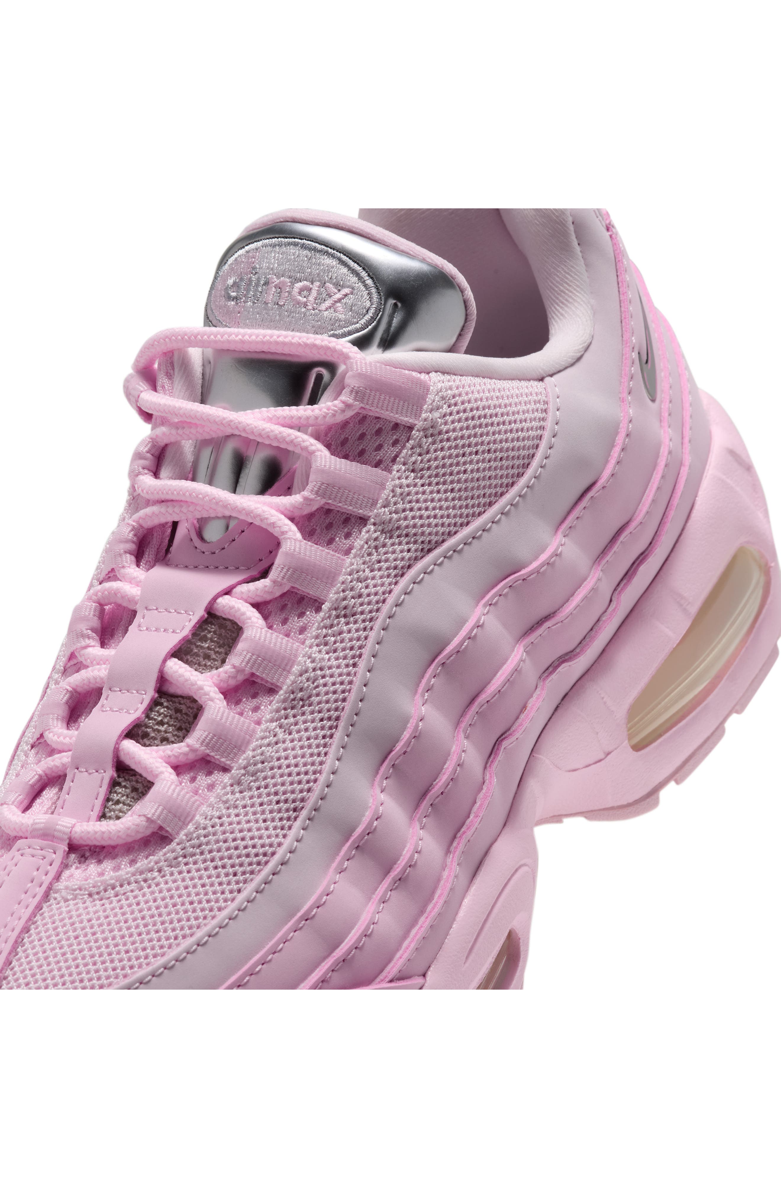 Air Max 95 Big Bubble Sneaker, Alternate, color, 600 PNKFOM/M SILV