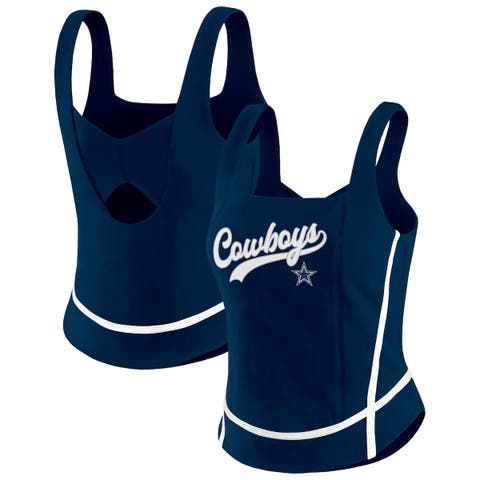 Women's WEAR by Erin Andrews Navy Dallas Cowboys Square Neck Tank Top