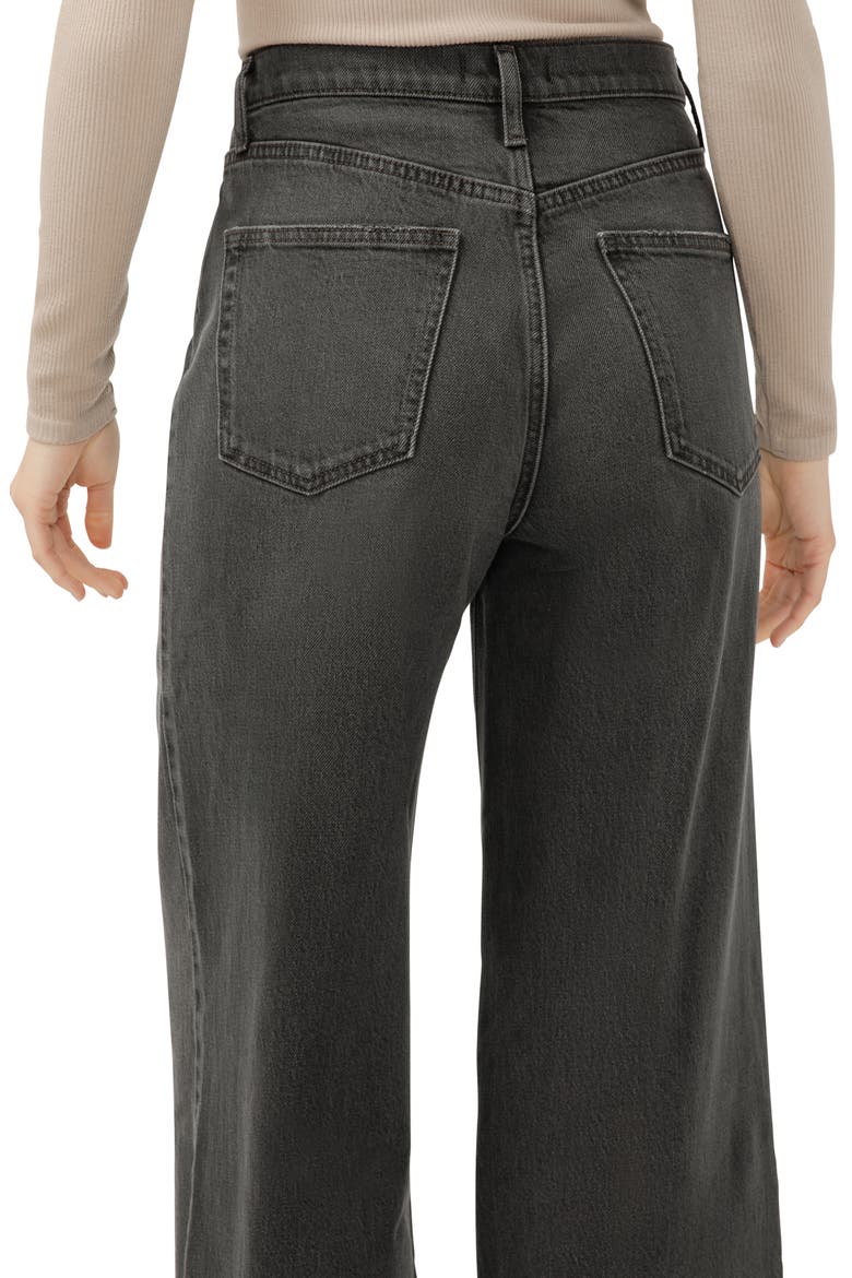 Highly Desirable High Waist Ultra Wide Leg Jeans, Alternate, color, ASH
