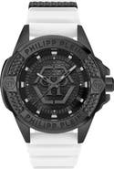 PHILIPP PLEIN Plein Majesty Silicone Strap Watch, 45mm