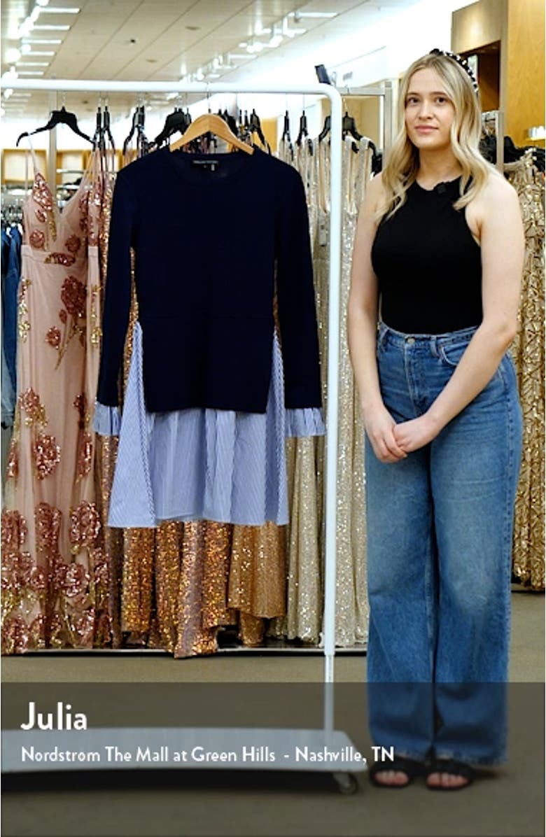 Combo Knit & Poplin Dress, sales video thumbnail