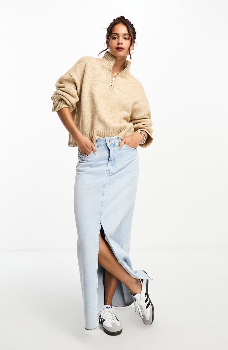 ASOS DESIGN Quarter Zip Sweater, Alternate, color, 