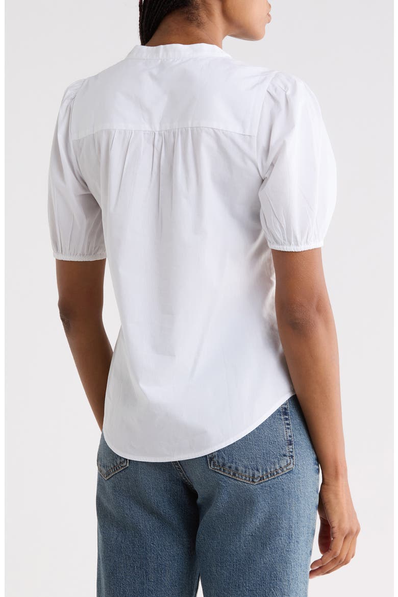 Arra Cotton Puff Sleeve Top, Alternate, color, WHITE