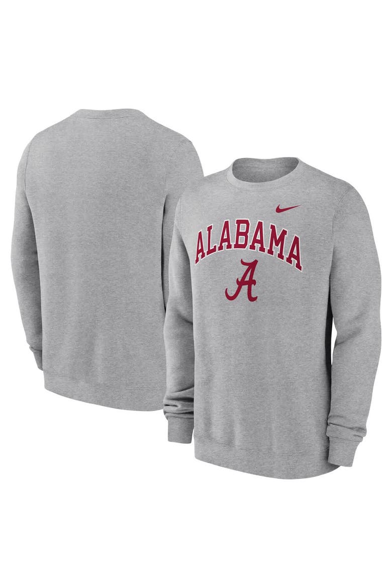 Men's Nike Gray Alabama Crimson Tide Arch Pullover Sweatshirt, Main, color, Gray