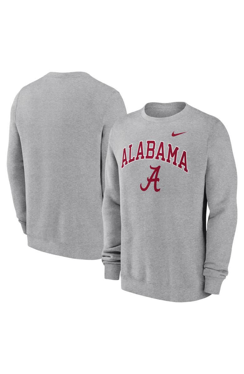 Nike Men
s Nike Gray Alabama Crimson Tide Arch Pullover Sweatshirt, Main, color, 