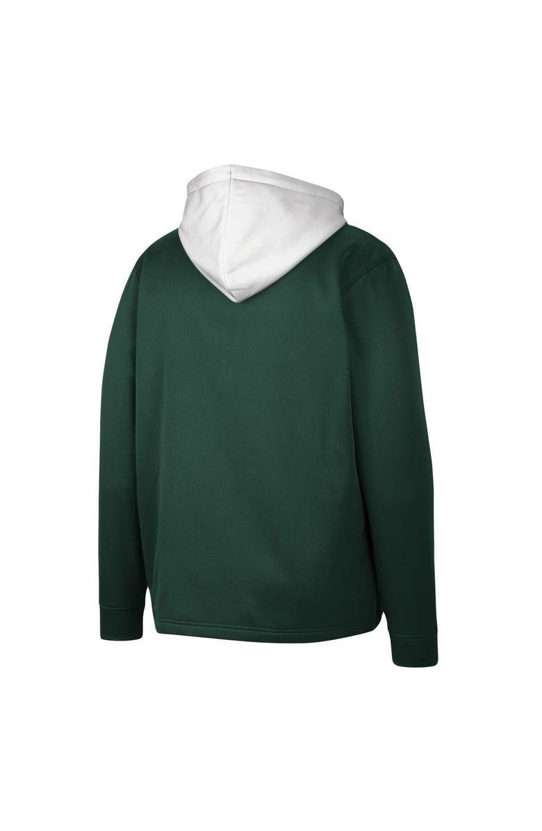 COLOSSEUM Men's Colosseum Green Michigan State Spartans Luge 3.0 Quarter-Zip Hoodie, Alternate, color, 