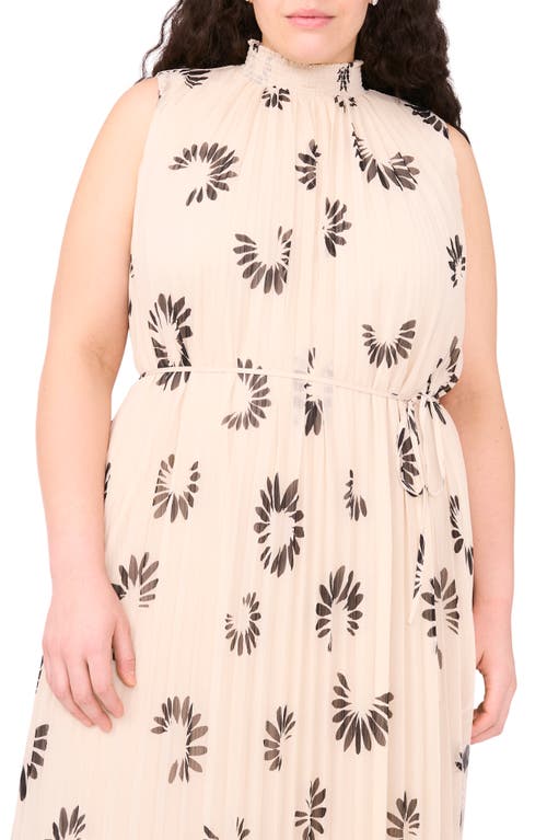 Halogenr Halogen(r) Daisy Print Sleeveless Pleated Maxi Dress