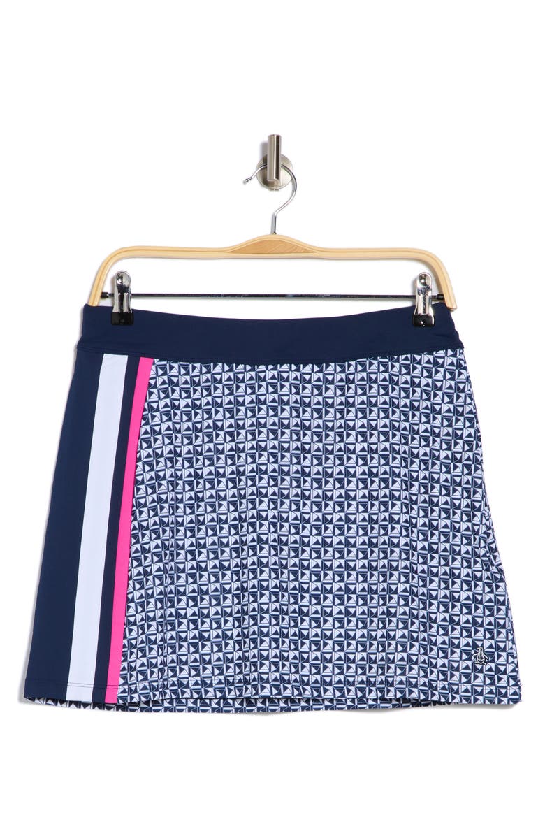 Original Penguin Geo Print Side Stripe Active Skort, Alternate, color, 