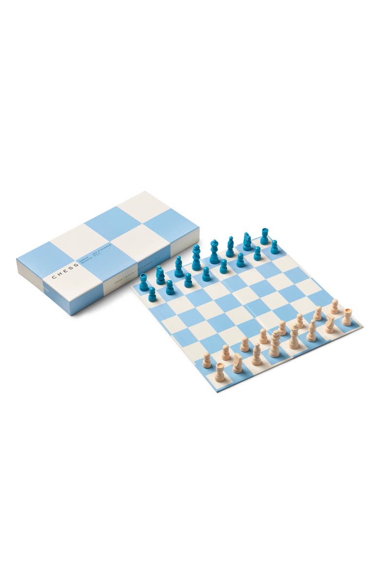 PRINTWORKS Chess Game Set, Alternate, color, Blue/ White