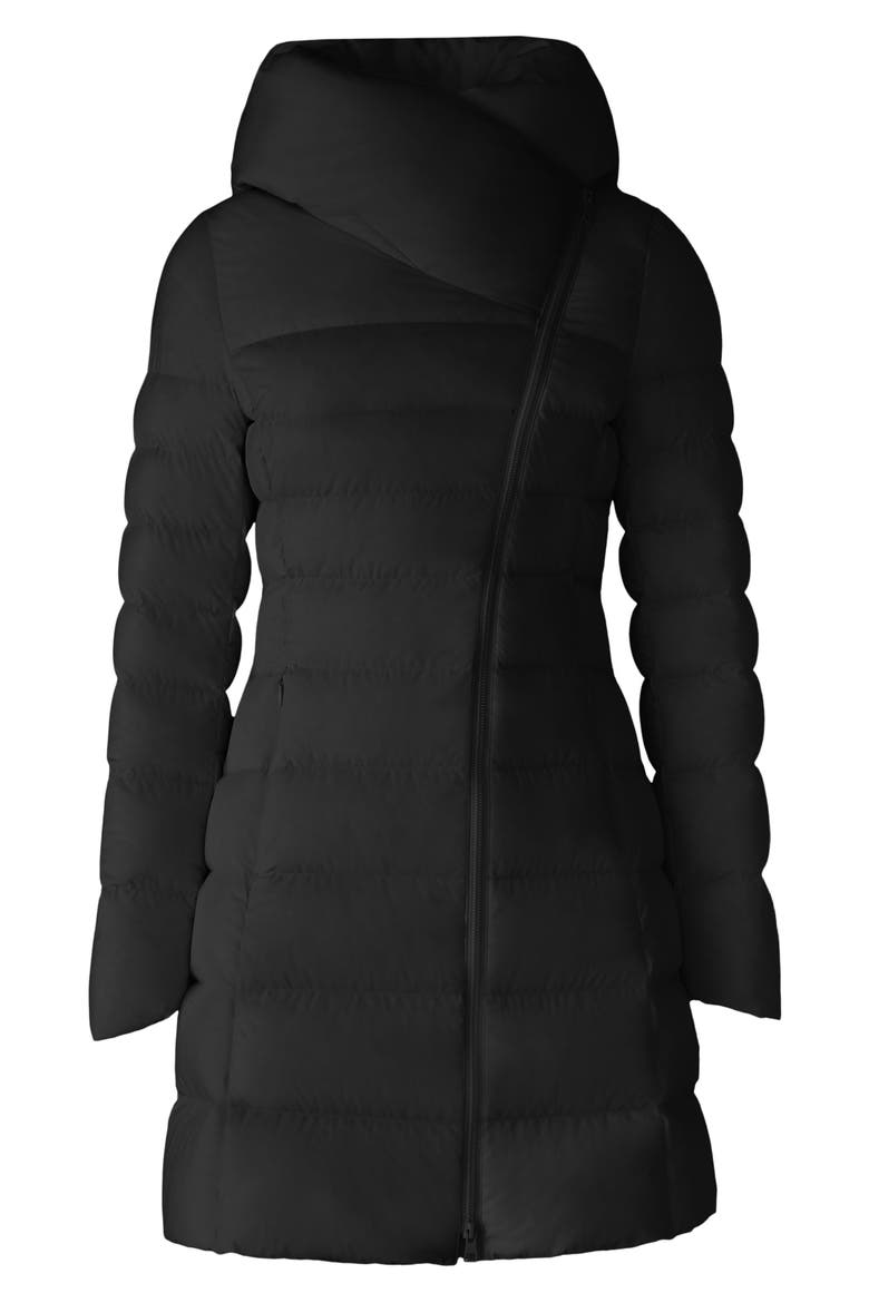 Judy Water Resistant 700 Fill Power Hooded Down Coat, Alternate, color, BLACK