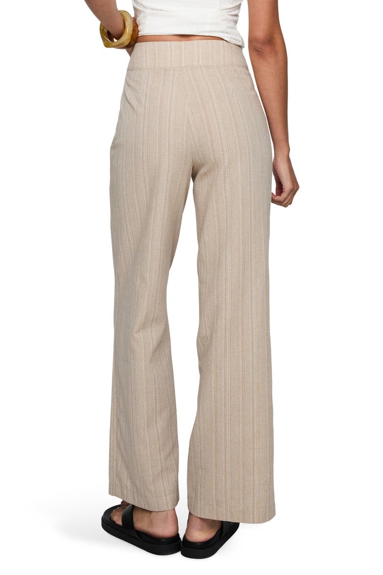 Rush Hours Tie Waist Flare Pants, Alternate, color, BEIGE