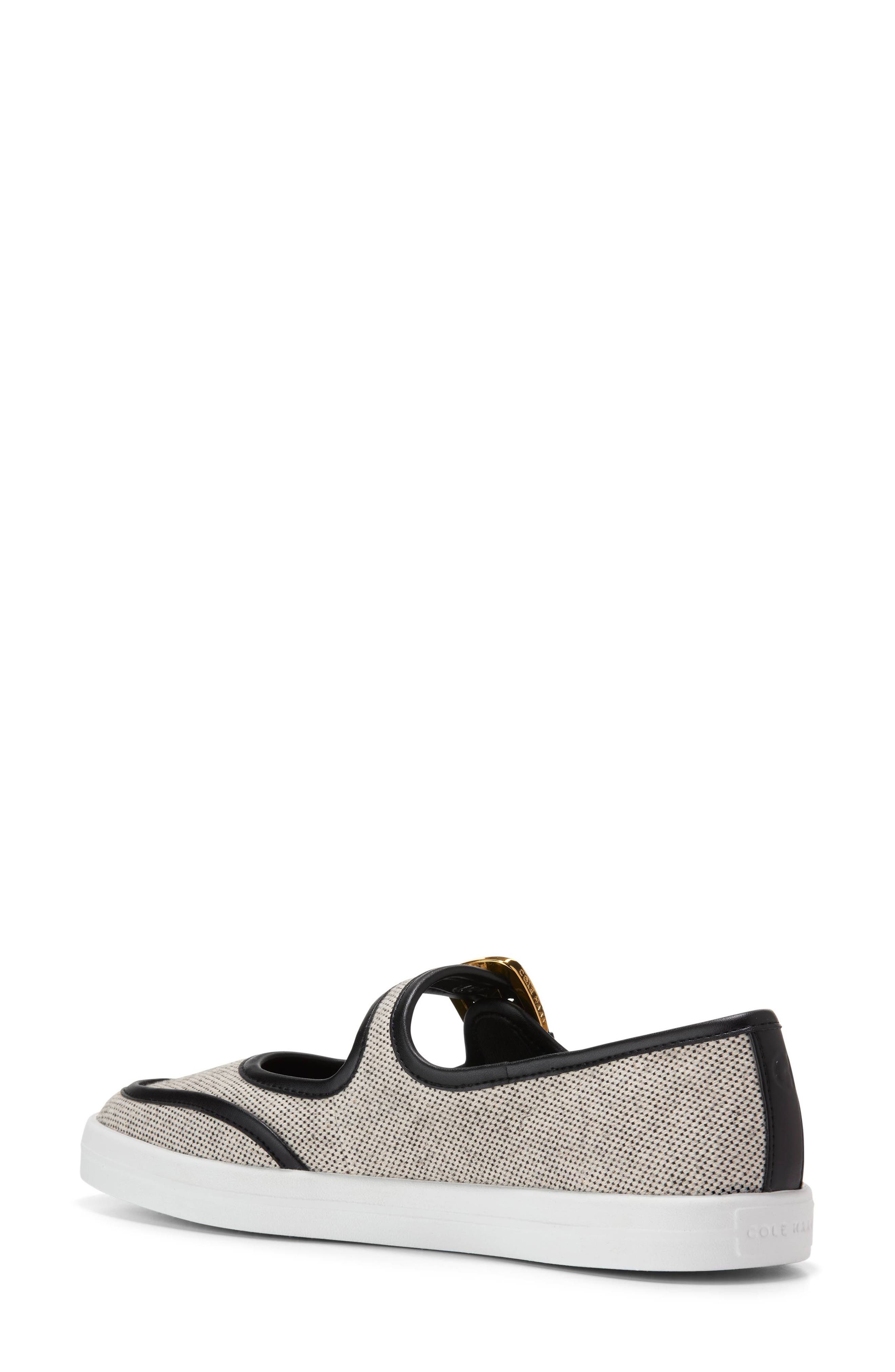 Cole Haan Nantucket Drift Mary Jane Flat, Alternate, color, Black/ Natural 2 Tone Canvas