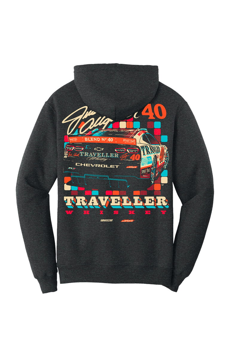 Classic Ink Men's Classic Ink Heather Black Justin Allgaier Traveller Whiskey Hoodie, Alternate, color, Heather Black