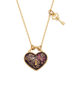 Fable England Eve Heart Lock & Key Necklace