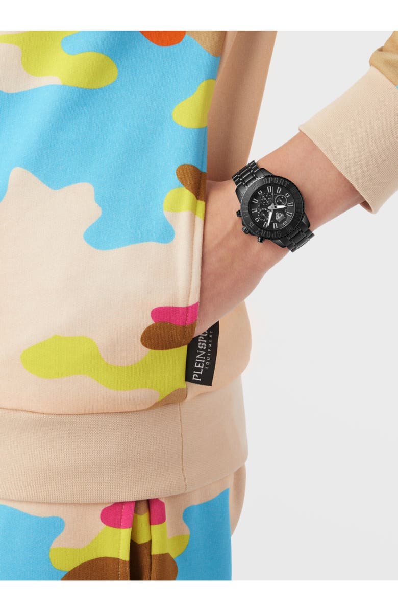 PLEIN SPORT Glam Chronograph Watch, Alternate, color, Black