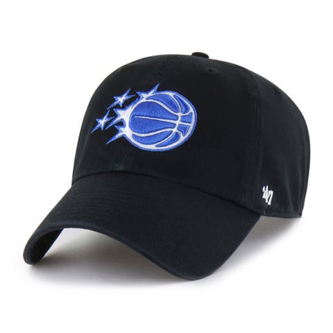 Men's '47  Black Orlando Magic Core Logo Clean Up Adjustable Hat
