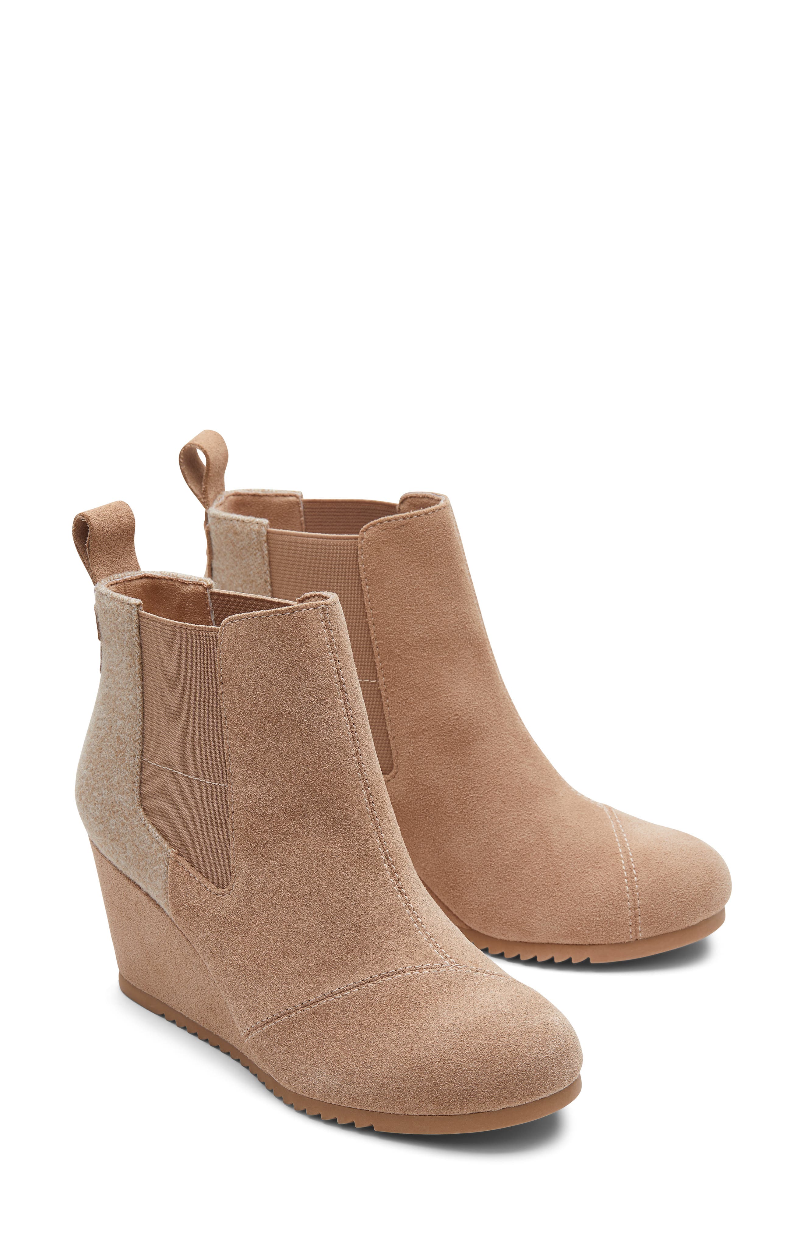 Bailey Herringbone Wedge Bootie, Alternate, color, TAUPE