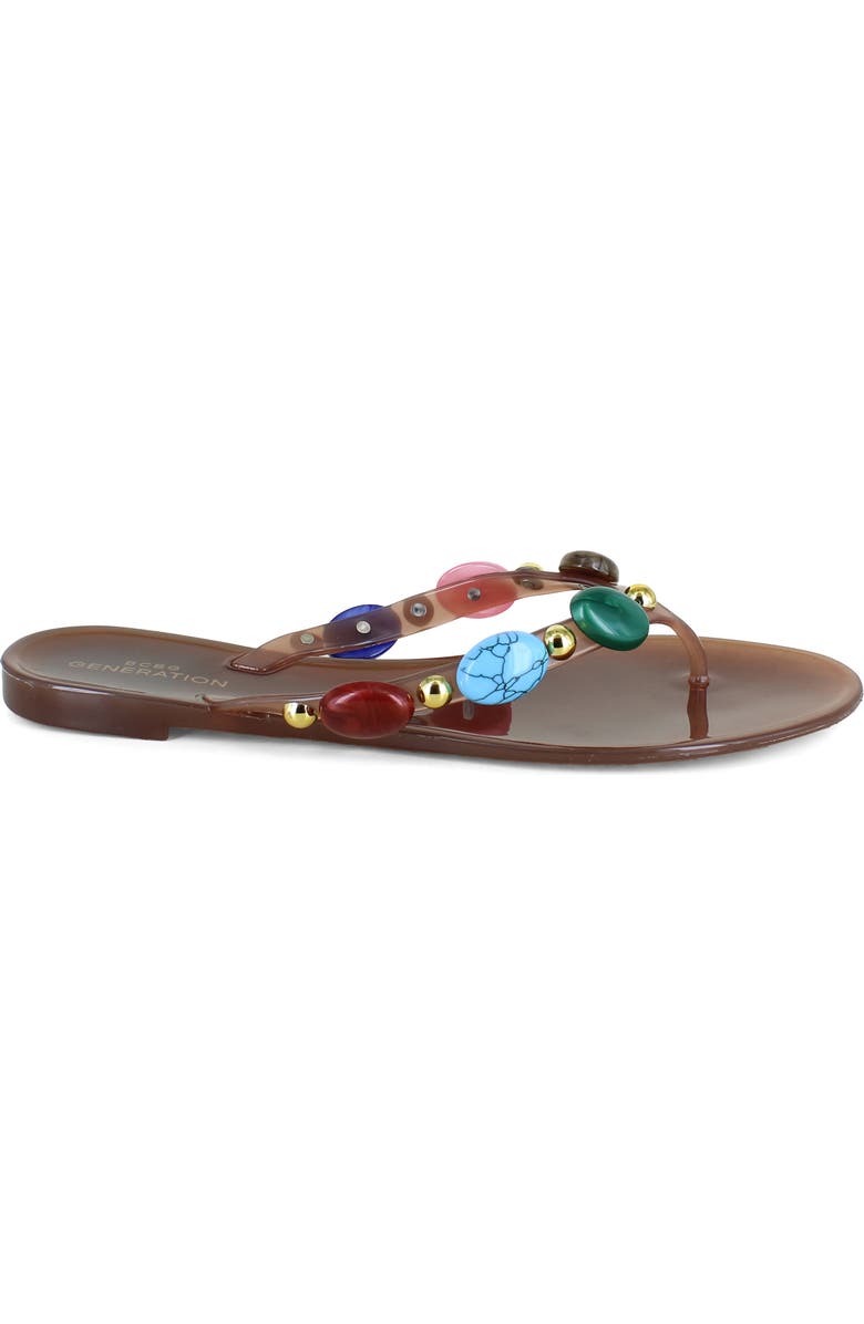 BCBG Uleema Flip Flop, Alternate, color, Brown