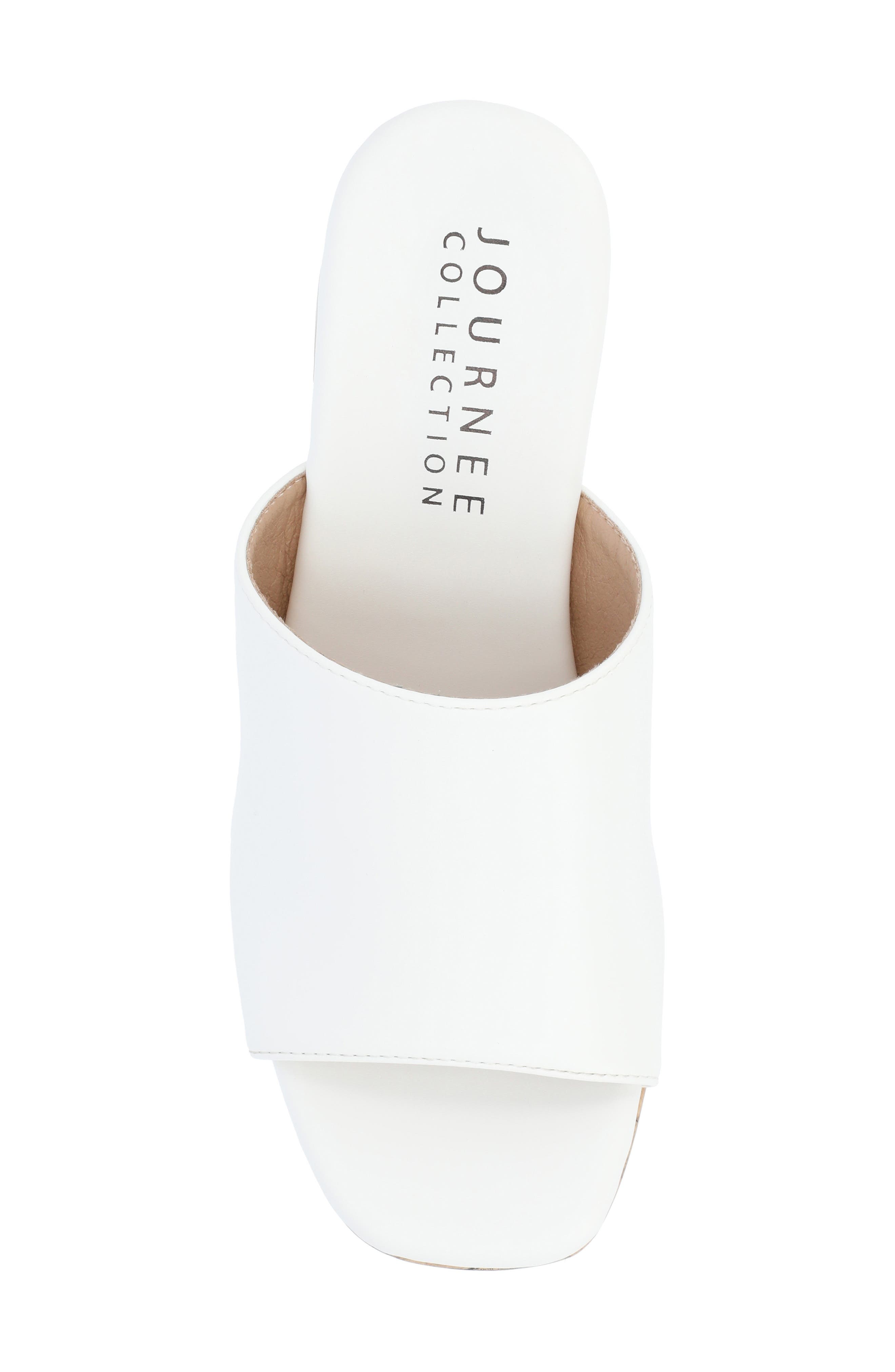Journee Collection Astter Platform Sandal, Alternate, color, White