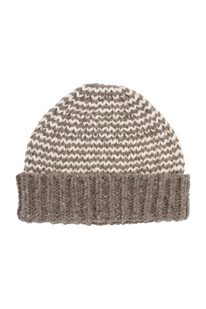 Mariner Stripe Beanie, Alternate, color, Stone Grey/Cream