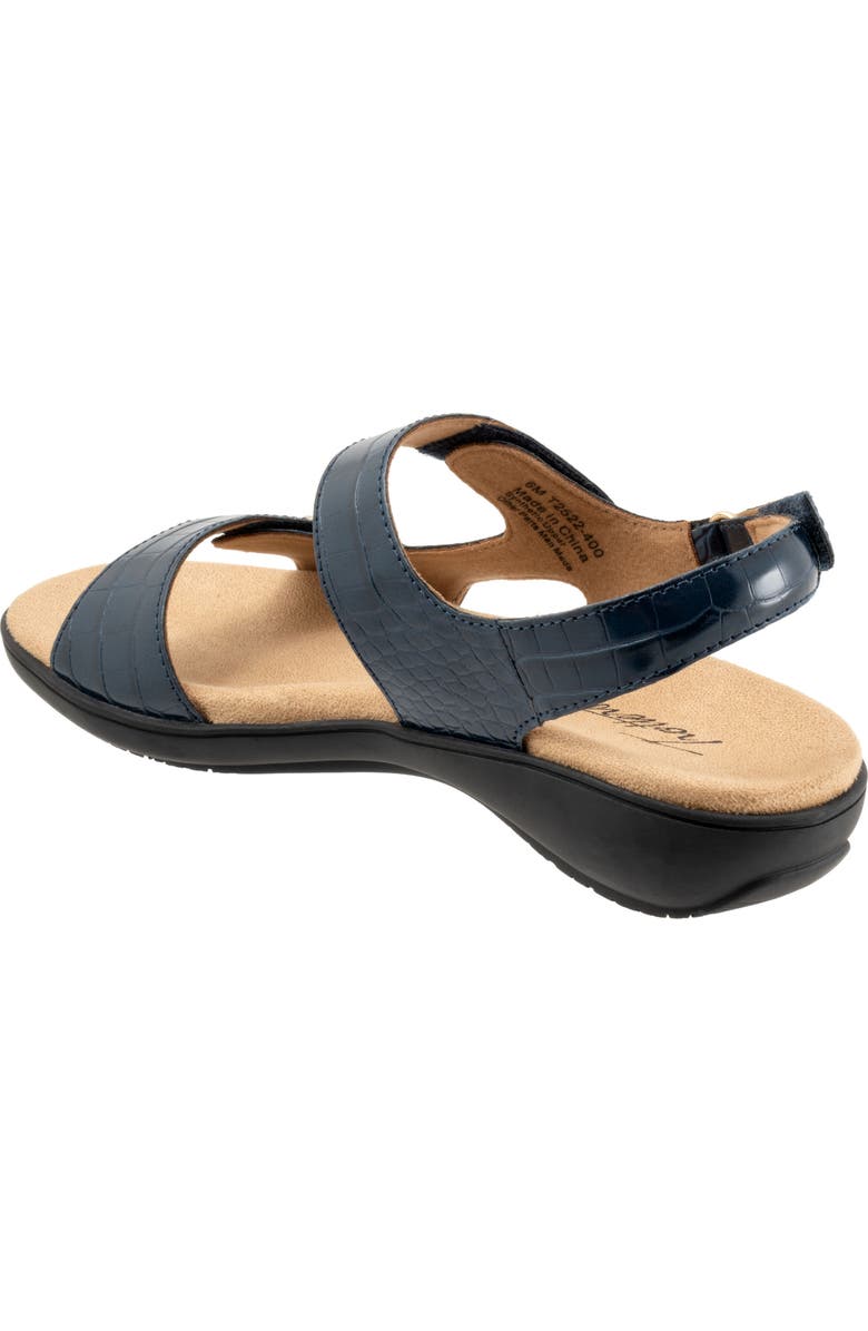 Trotters Romi Croco Slingback Sandal, Alternate, color, Navy