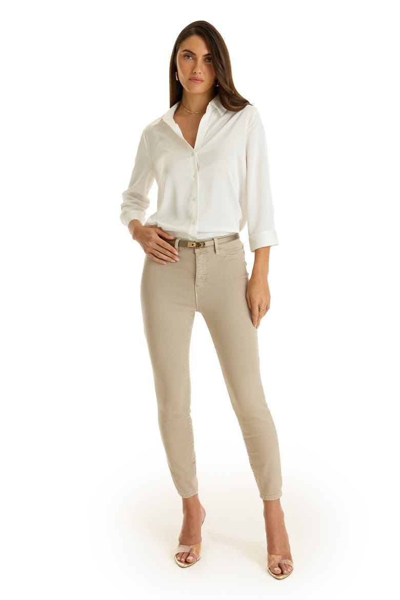 Sara Silk Blouse, Alternate, color, white