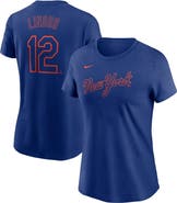 Nike Women's Nike Francisco Lindor Royal New York Mets Fuse Name & Number T-Shirt
